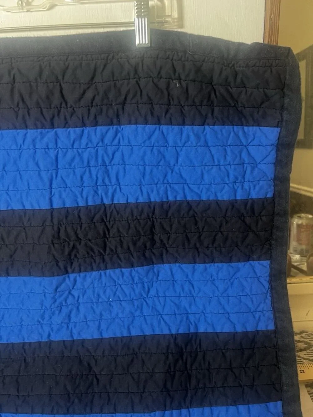 Pottery Barn Teen Blue Rugby Stripe Sham Cotton Single 1